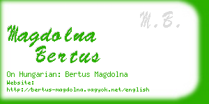 magdolna bertus business card